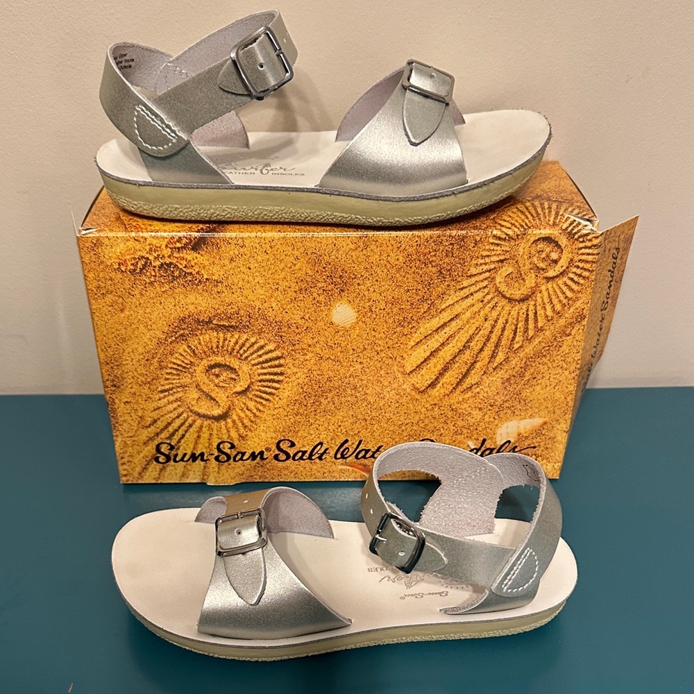 Silver Kids Sandals